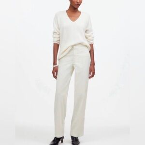 NWT NEW Madewell Emmett Wide-Leg Corduroy  Pants Slimming 28